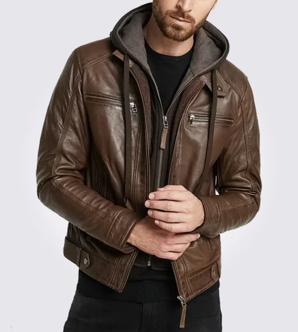 Eric-Brown-Hooded-Leather-Jacket