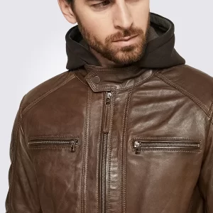 Eric-Brown-Hooded-Leather-Jacket