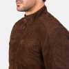 brown suede bomber jacket mens